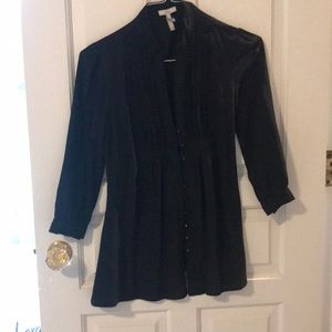 Joie silk black top with buttons